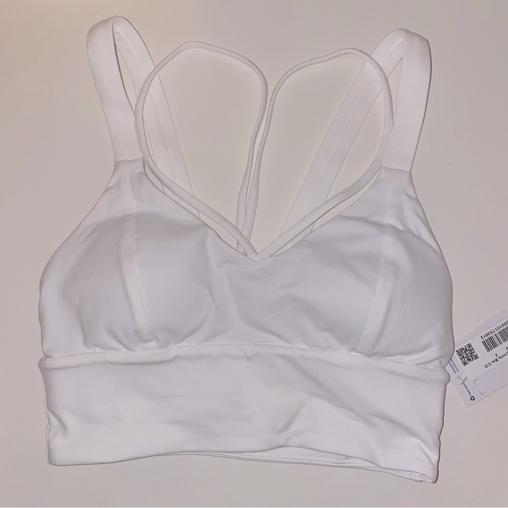 🤍 NWT Lululemon Pushing Limits Bra C/D – White – Size 2 🤍